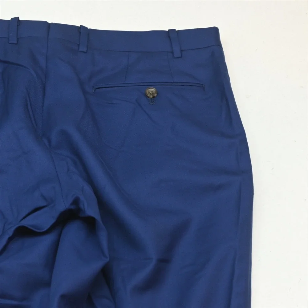 Indochino 40S 34x30 Blue 100% Wool Slim Mens Jacket Pants Suit